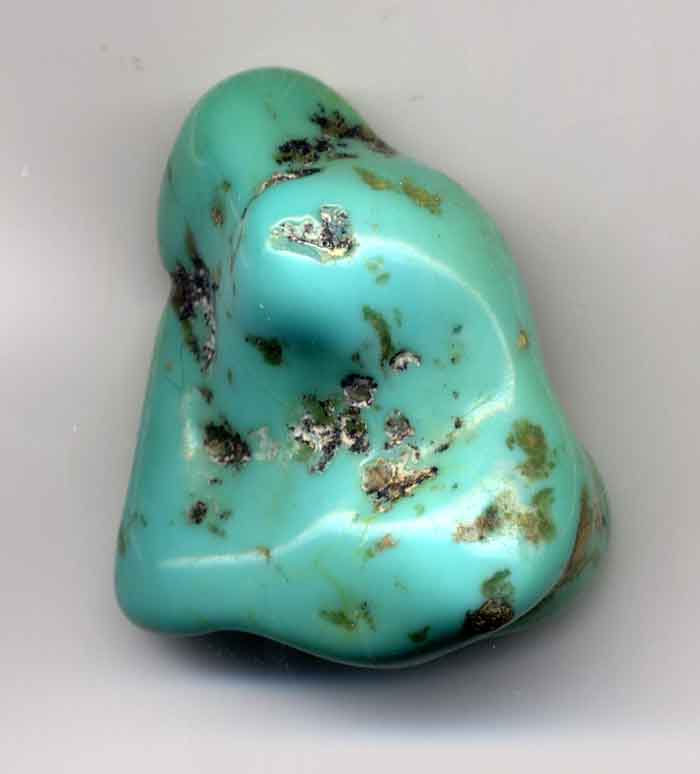 Turquoise roulée et polie